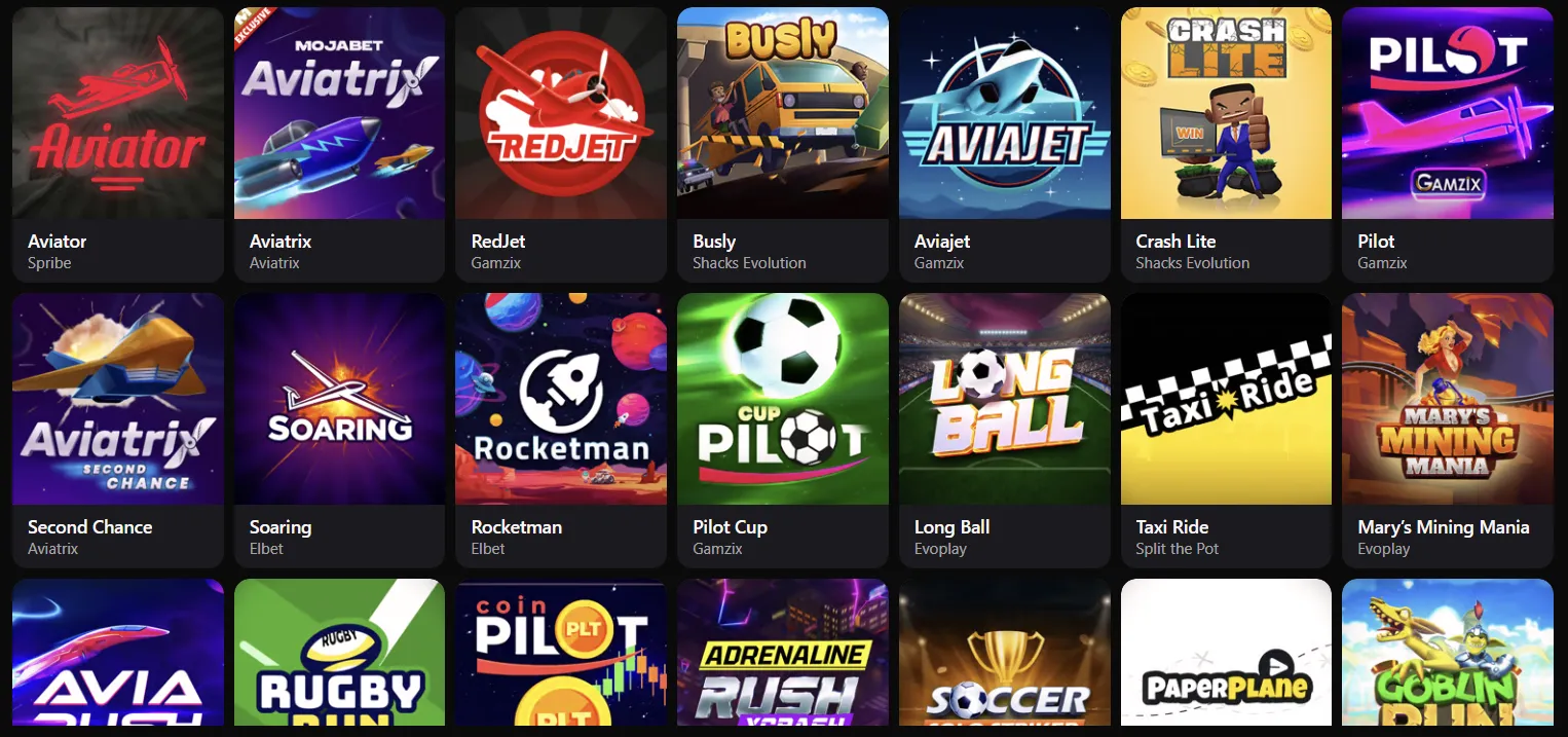 Jeux crash Mojabet Aviator