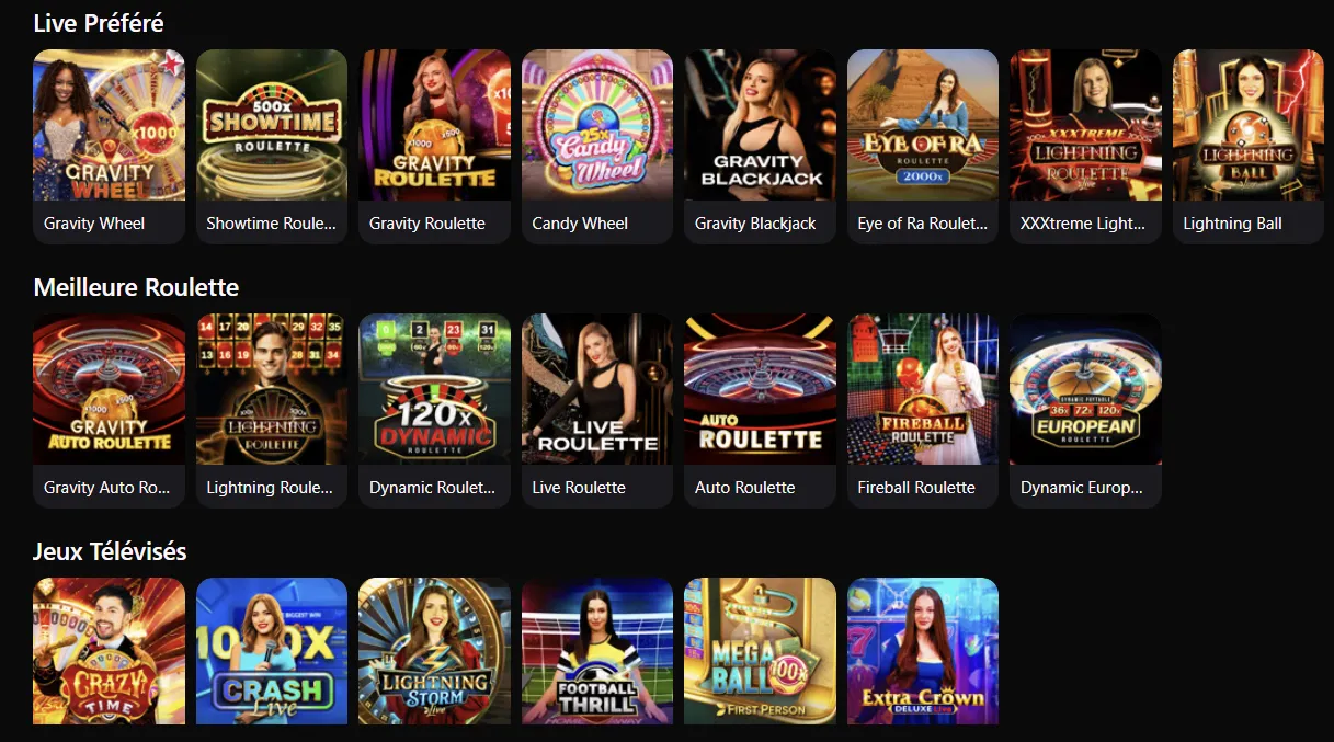 Casino live Mojabet croupiers en direct